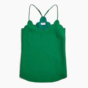 J Crew - Scallop Necked Camisole - Kelly Green - 16